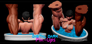 NSFW Pen holder hot tub Brunette, Pin-up Miniatures by Digital Dark - Ravenous Miniatures