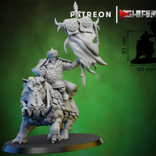Load image into Gallery viewer, Ogre Hyppo riders, Resin miniatures 11:56 (28mm / 32mm) scale - Ravenous Miniatures
