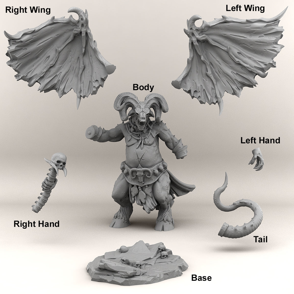Orcus Demon (50mmBase) - Ravenous Miniatures