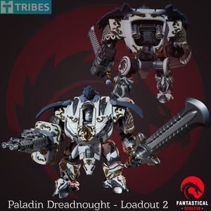 Paladin Dreadnaught, Unpainted Resin Miniature Models. - Ravenous Miniatures