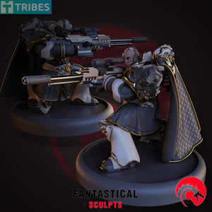 Paladin Sniper, Unpainted Resin Miniature Models. - Ravenous Miniatures