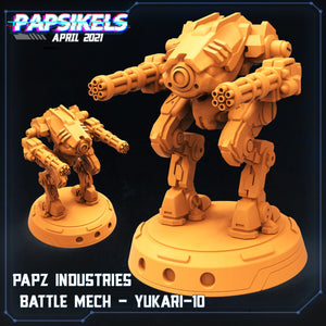 PAPZ Industries Battle Mech, 3d Printed Resin Miniatures - Ravenous Miniatures