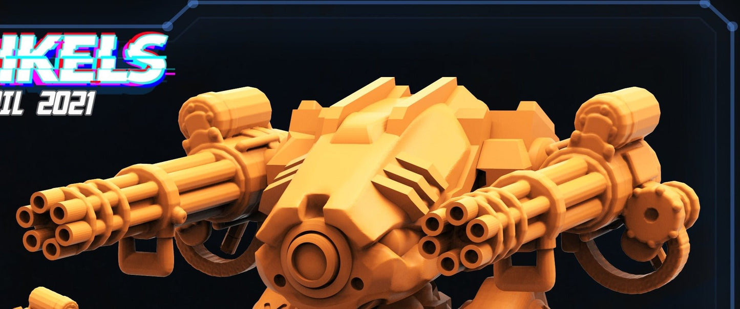 PAPZ Industries Battle Mech, 3d Printed Resin Miniatures - Ravenous Miniatures