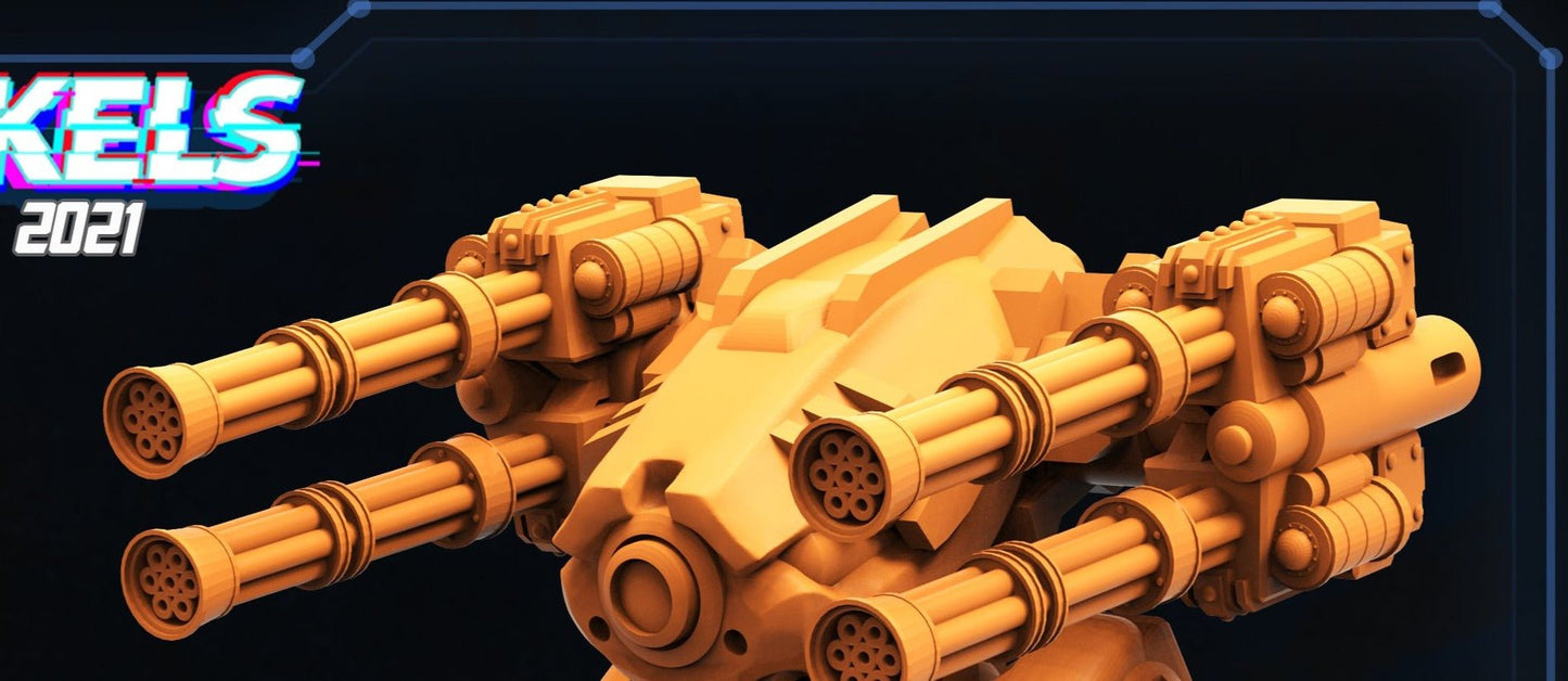 PAPZ Industries Battle Mech, 3d Printed Resin Miniatures - Ravenous Miniatures
