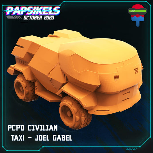 PCPD civilian Taxi, 3d Printed Resin Miniatures - Ravenous Miniatures