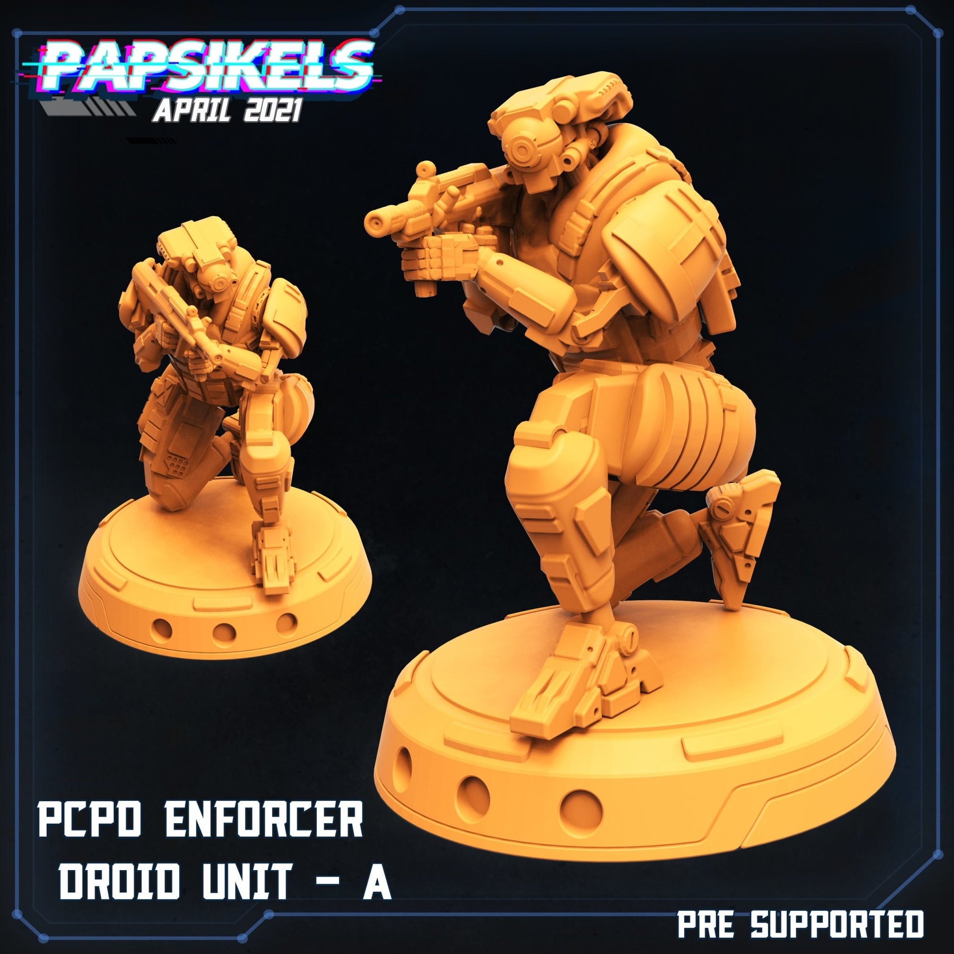 PCPD Enforcer Unit, 3d Printed Resin Miniatures - Ravenous Miniatures