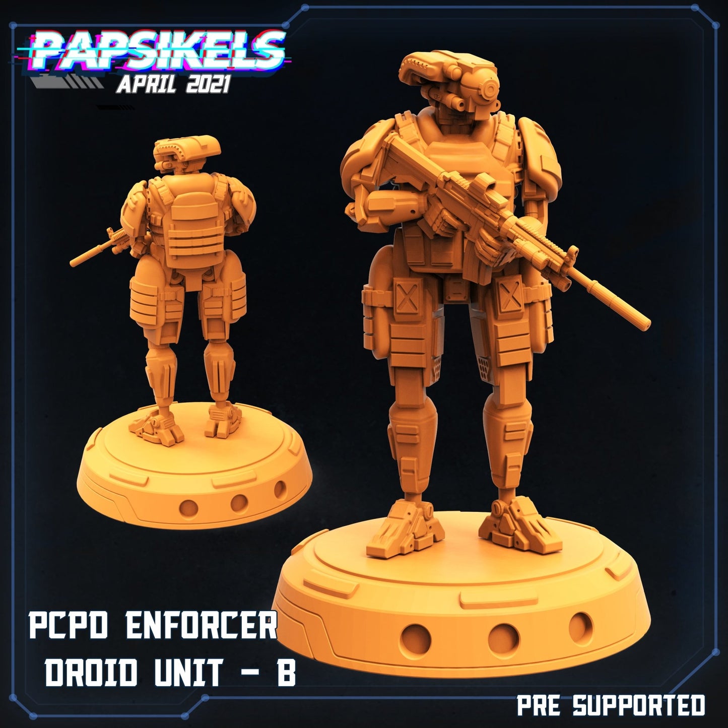 PCPD Enforcer Unit, 3d Printed Resin Miniatures - Ravenous Miniatures