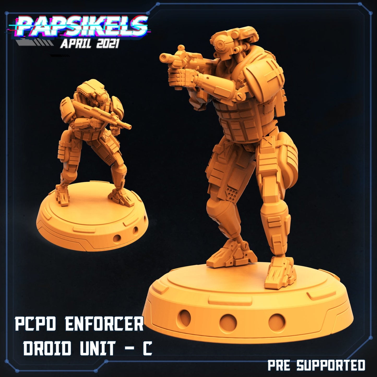PCPD Enforcer Unit, 3d Printed Resin Miniatures - Ravenous Miniatures