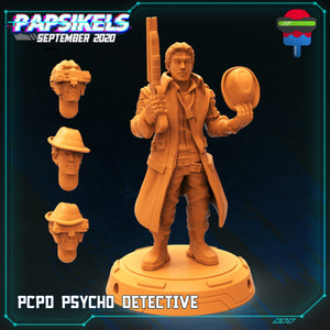 PCPD Psycho Detective, 3d Printed Resin Miniatures - Ravenous Miniatures
