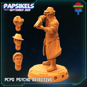 PCPD Psycho Detective, 3d Printed Resin Miniatures - Ravenous Miniatures