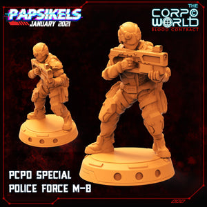 PCPD Special Police force, 3d Printed Resin Miniatures - Ravenous Miniatures