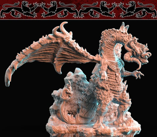 Primal Dragon, Resin miniatures 11:56 (28mm / 32mm) scale - Ravenous Miniatures