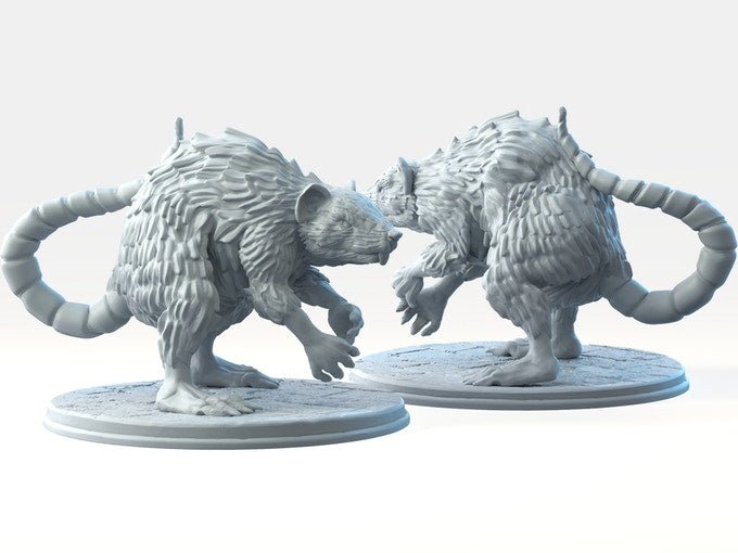 Rats, Resin miniatures 11:56 (28mm / 34mm) scale - Ravenous Miniatures