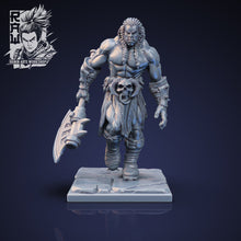 Load image into Gallery viewer, Razbok the Barbarian , 3d Printed resin miniatures by RAW - Ravenous Miniatures
