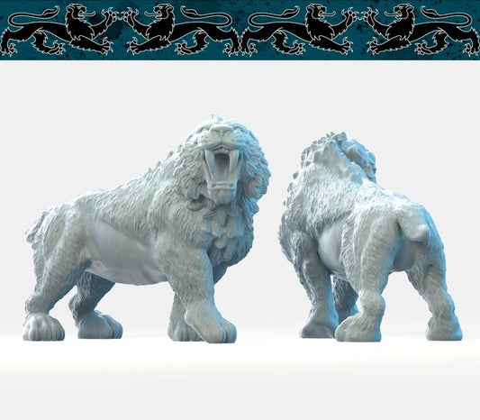 Sabretooth Tiger, Resin miniatures 11:56 (28mm / 32mm) scale - Ravenous Miniatures