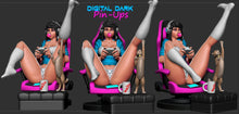 Cargar imagen en el visor de la galería, SFW Gamer girl kitty player, Pin-up Miniatures by Digital Dark - Ravenous Miniatures
