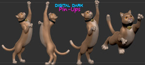 SFW Gamer girl kitty player, Pin-up Miniatures by Digital Dark - Ravenous Miniatures