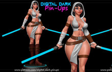 Load image into Gallery viewer, SFW Space samurai girl, Pin-up Miniatures by Digital Dark - Ravenous Miniatures
