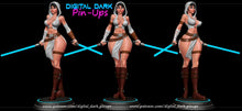 Cargar imagen en el visor de la galería, SFW Space samurai girl, Pin-up Miniatures by Digital Dark - Ravenous Miniatures
