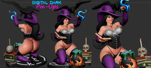 SFW Witch, Pin-up Miniatures by Digital Dark - Ravenous Miniatures