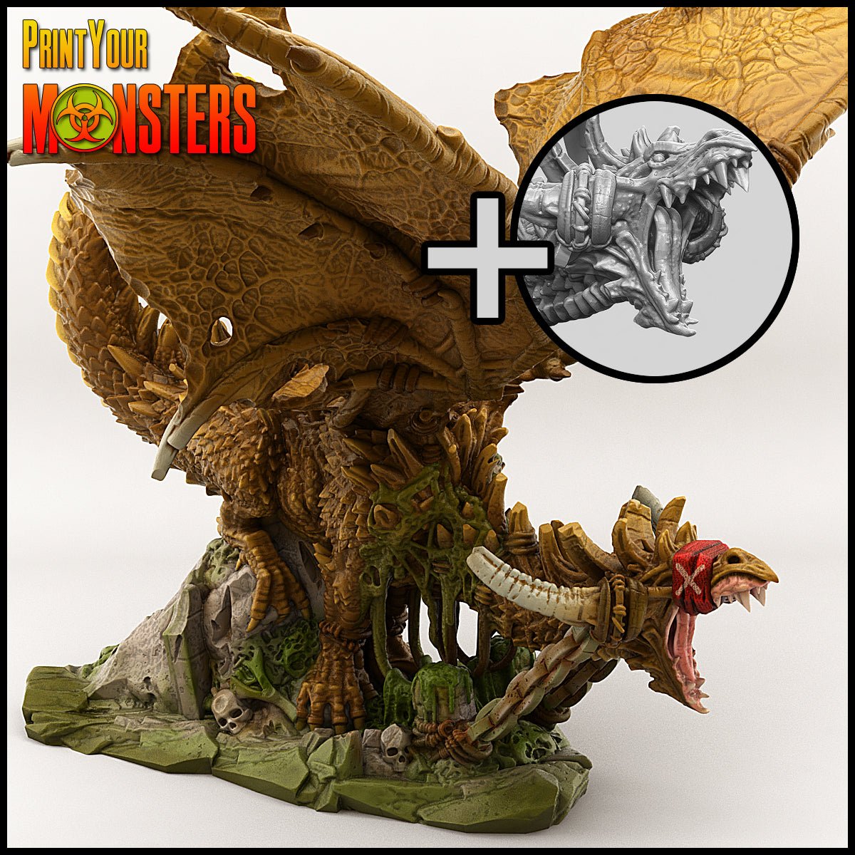Shackled Dragon (60mm) - Ravenous Miniatures