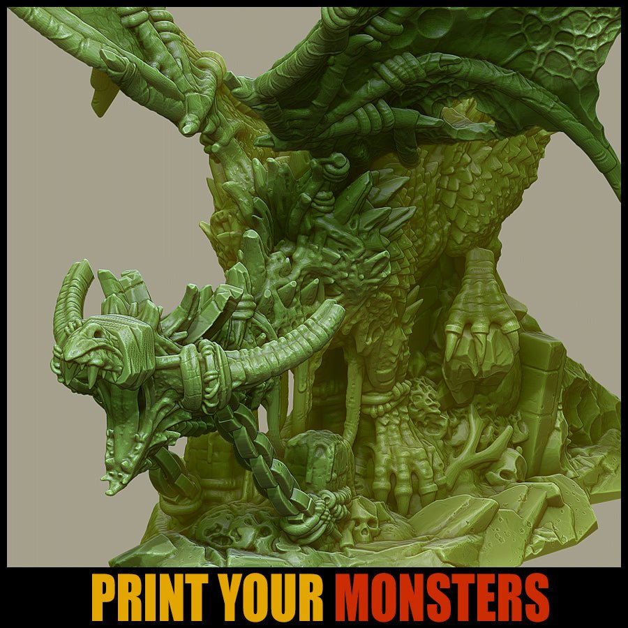 Shackled Dragon (60mm) - Ravenous Miniatures