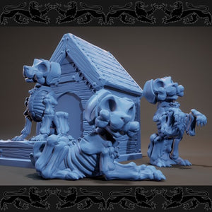Skeleton Dog, Resin miniatures 11:56 (28mm / 34mm) scale - Ravenous Miniatures