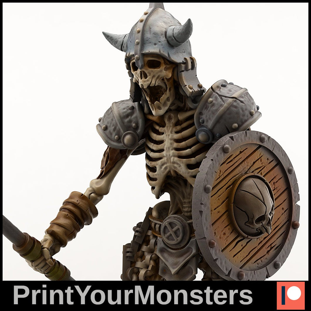 Skeleton Spear and Sheild - Ravenous Miniatures