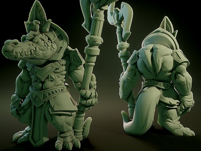 Sobek, Resin miniatures 11:56 (28mm / 34mm) scale - Ravenous Miniatures