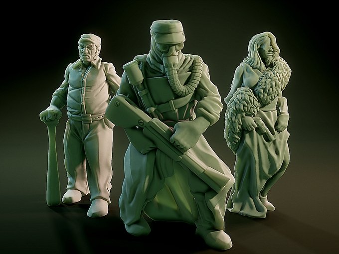 Soldiers, Resin miniatures 11:56 (28mm / 34mm) scale - Ravenous Miniatures
