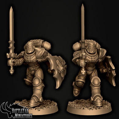 Space knight Sentinals, Resin miniatures 11:56 (28mm / 34mm) scale - Ravenous Miniatures