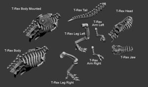 T-Rex Skeleton mounted - Ravenous Miniatures