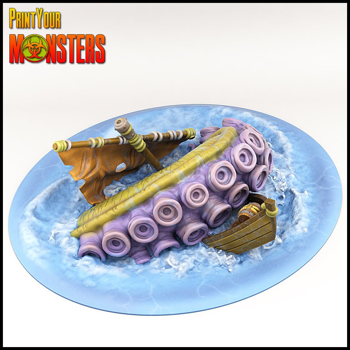Tentacle Boat Crash - Ravenous Miniatures