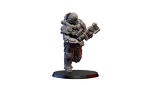Load image into Gallery viewer, Trooper Mercenary, Resin miniatures 11:56 (28mm / 32mm) scale - Ravenous Miniatures
