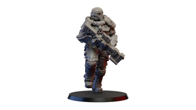 Trooper Mercenary, Resin miniatures 11:56 (28mm / 32mm) scale - Ravenous Miniatures