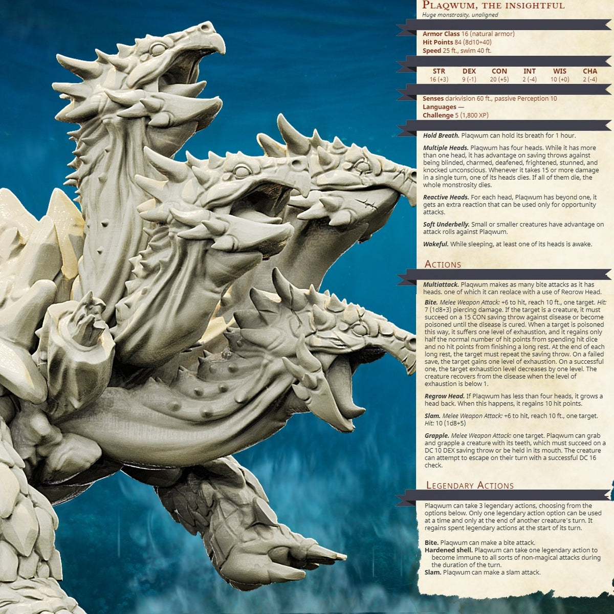 Turtle Hydra TurtleHydra, Resin miniatures 11:56 (28mm / 34mm) scale – Ravenous ...