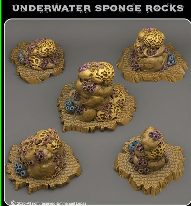 Underwater sponge rocks - Ravenous Miniatures