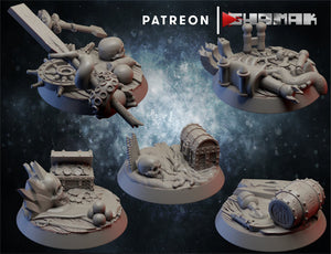 Vampire pirate bases, Resin miniatures 11:56 (28mm / 32mm) scale - Ravenous Miniatures