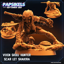 Load image into Gallery viewer, Vixen skull hunter, Resin miniatures, unpainted and unassembled - Ravenous Miniatures
