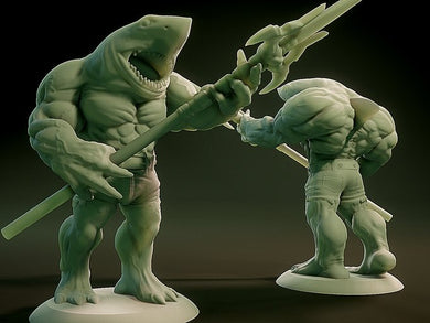 Weresharks Resin miniatures 11:56 (28mm / 34mm) scale - Ravenous Miniatures
