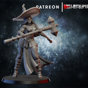 Witch hunter Nun, Resin miniatures 11:56 (28mm / 32mm) scale - Ravenous Miniatures