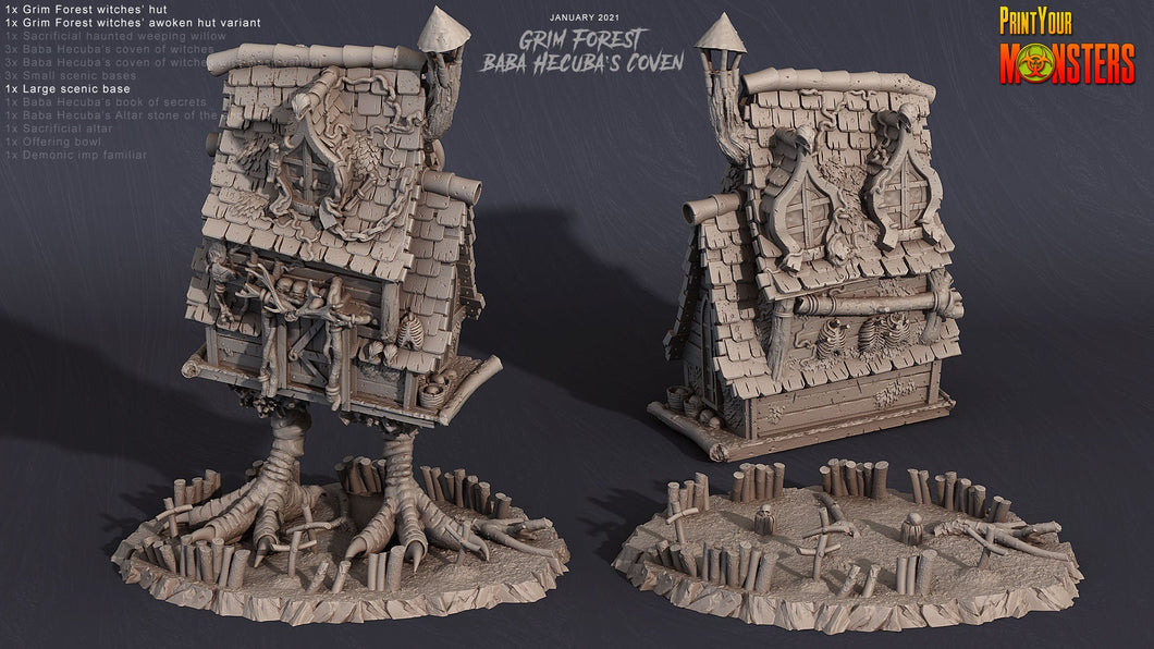 Witches hut, Resin Miniatures by Printyourmonster - Ravenous Miniatures