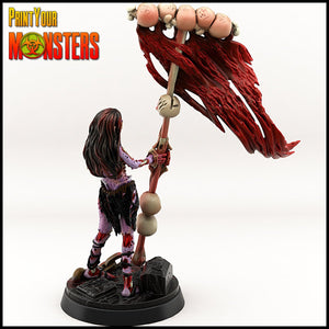 Zombie Banner Holder - Ravenous Miniatures