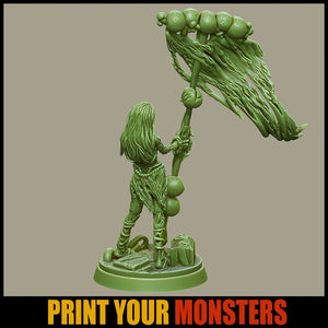 Zombie Banner Holder - Ravenous Miniatures